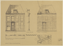 206883 Opstand van de voorgevel van het huis Lange Nieuwstraat 20 te Utrecht in de bestaande en de nieuwe toestand, met ...